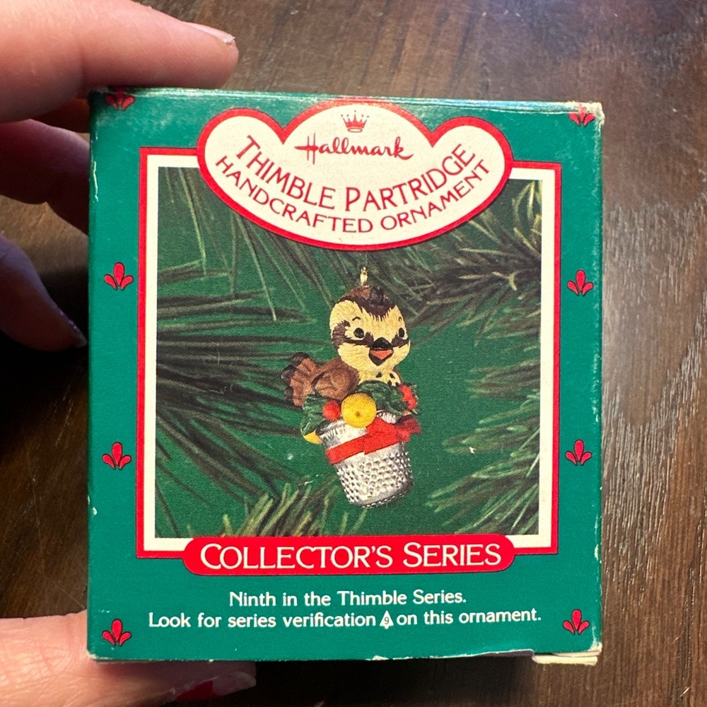 Hallmark Thimble Partridge Ornament Ninth In Collectors Series 1986 Handmade HTF